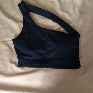 One shoulder sports bra